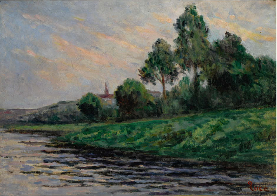 Landscape Around Mantes Maximilien Luce tablo - Dekolata