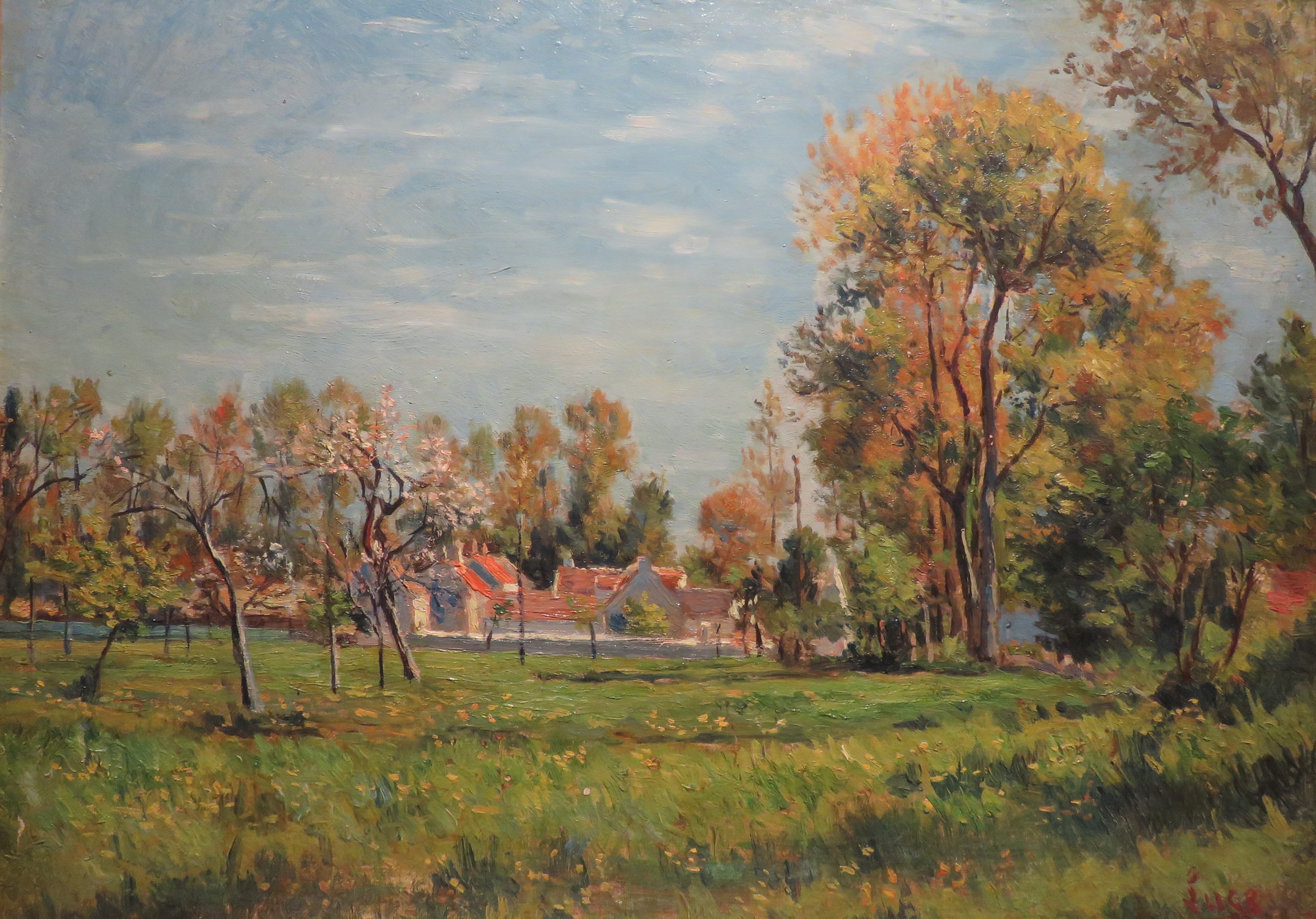 Landscape around Lagny (1885) – Maximilien Luce Tablo