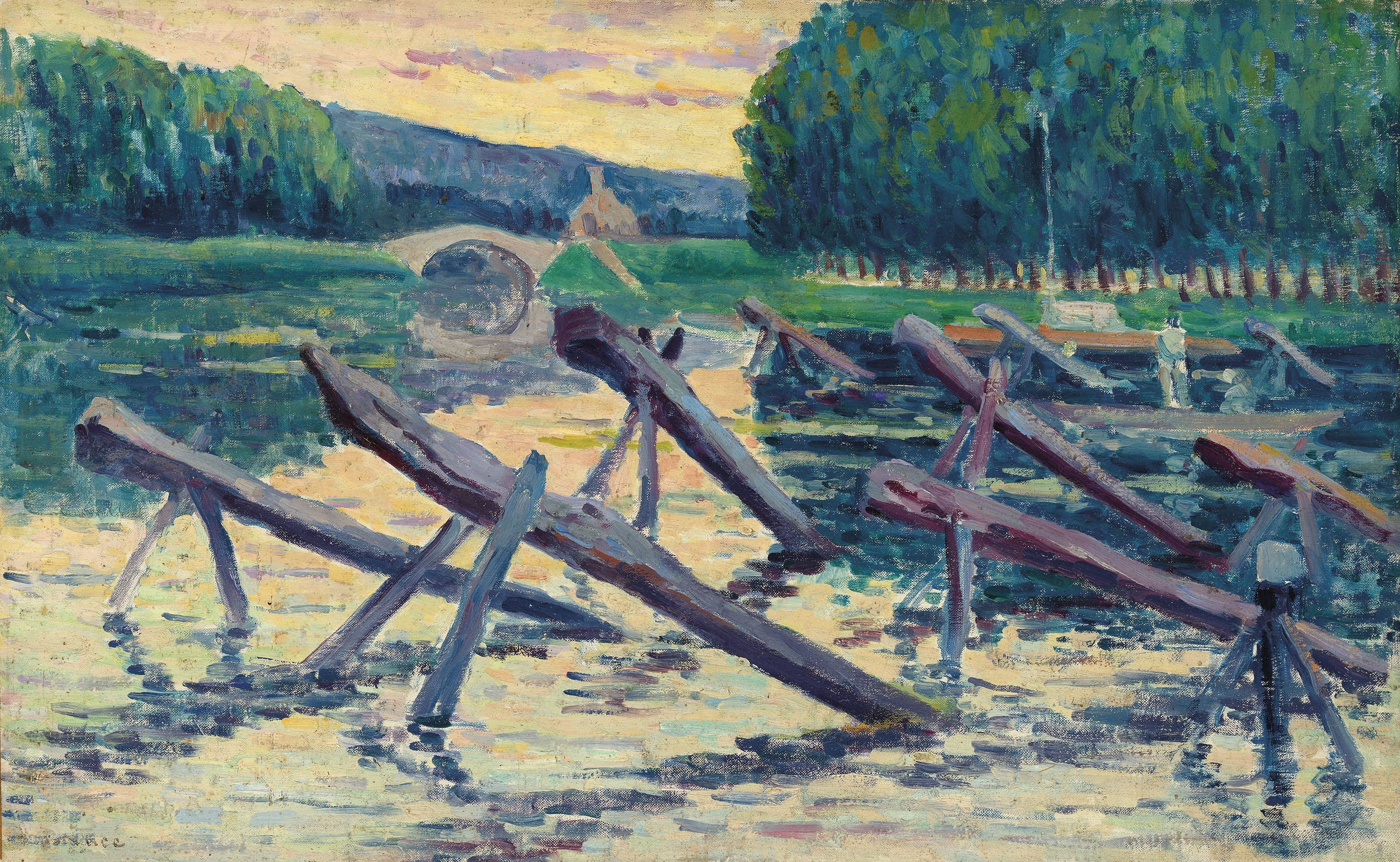 Les Chevalets Sur La Cure (1908) Maximilien Luce tablo - Dekolata