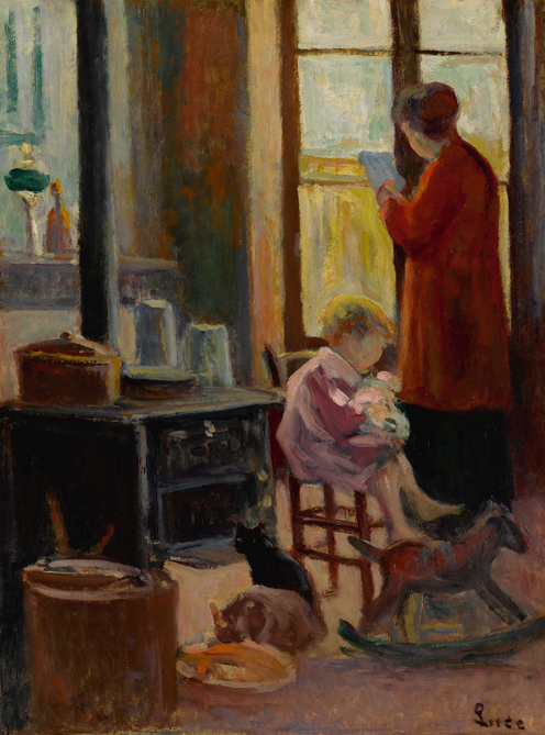 Mère Et Enfant Dans La Cuisine Maximilien Luce tablo - Dekolata