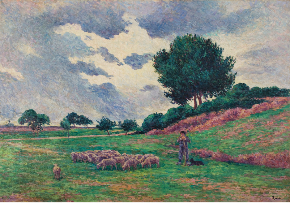 Méréville, The Flock Of Sheep (1903) Maximilien Luce tablo - Dekolata