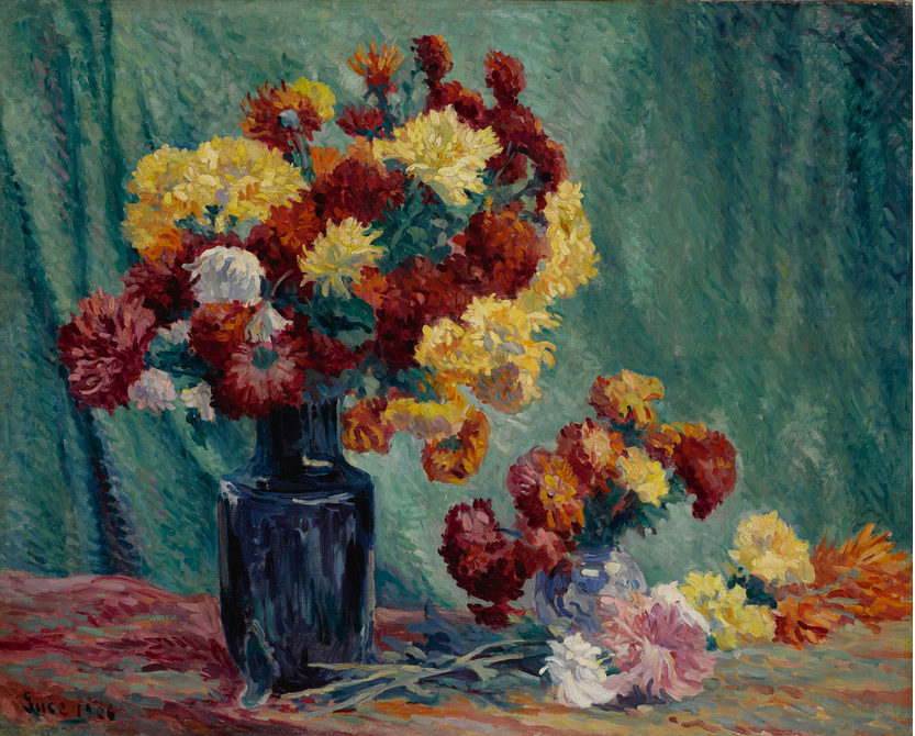 Nature Morte Aux Fleurs (1906) Maximilien Luce tablo - Dekolata