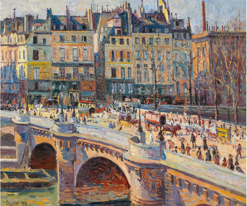 Paris, Le Pont neuf Et Le Quai Conti (1896) – Maximilien Luce Tablo