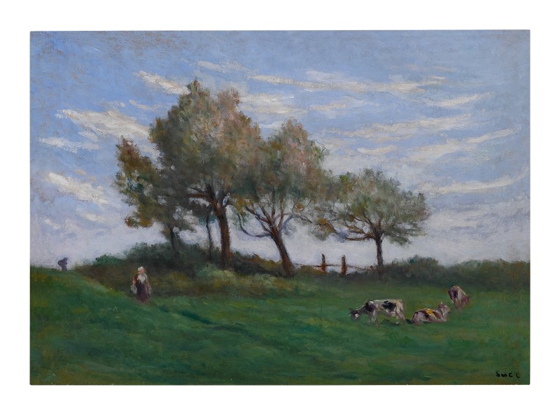 Pasture In Rolleboise (1939) – Maximilien Luce Tablo