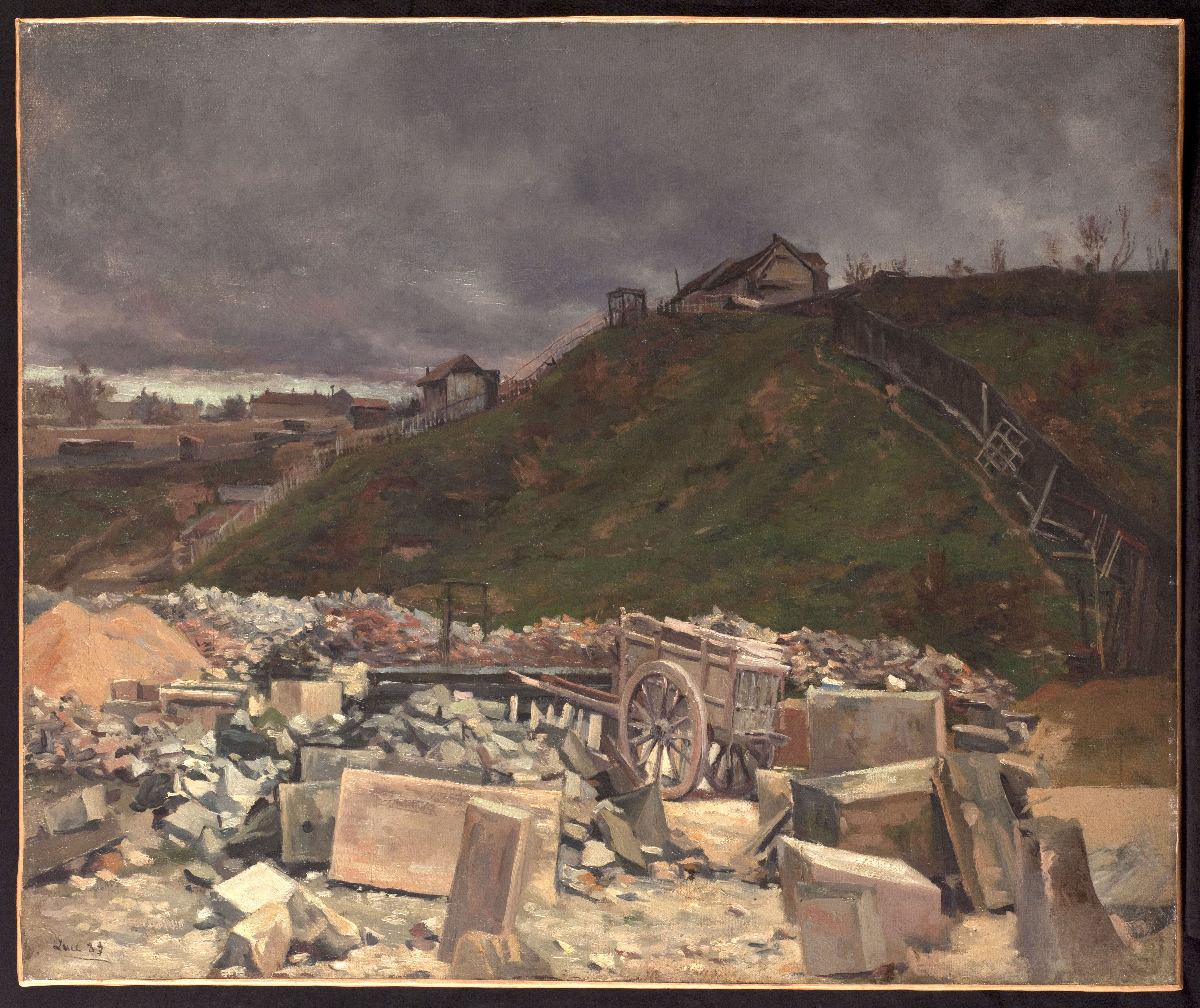 Paysage À La Charrette (1889) Maximilien Luce tablo - Dekolata