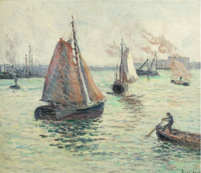 Port De Rotterdam Maximilien Luce tablo - Dekolata