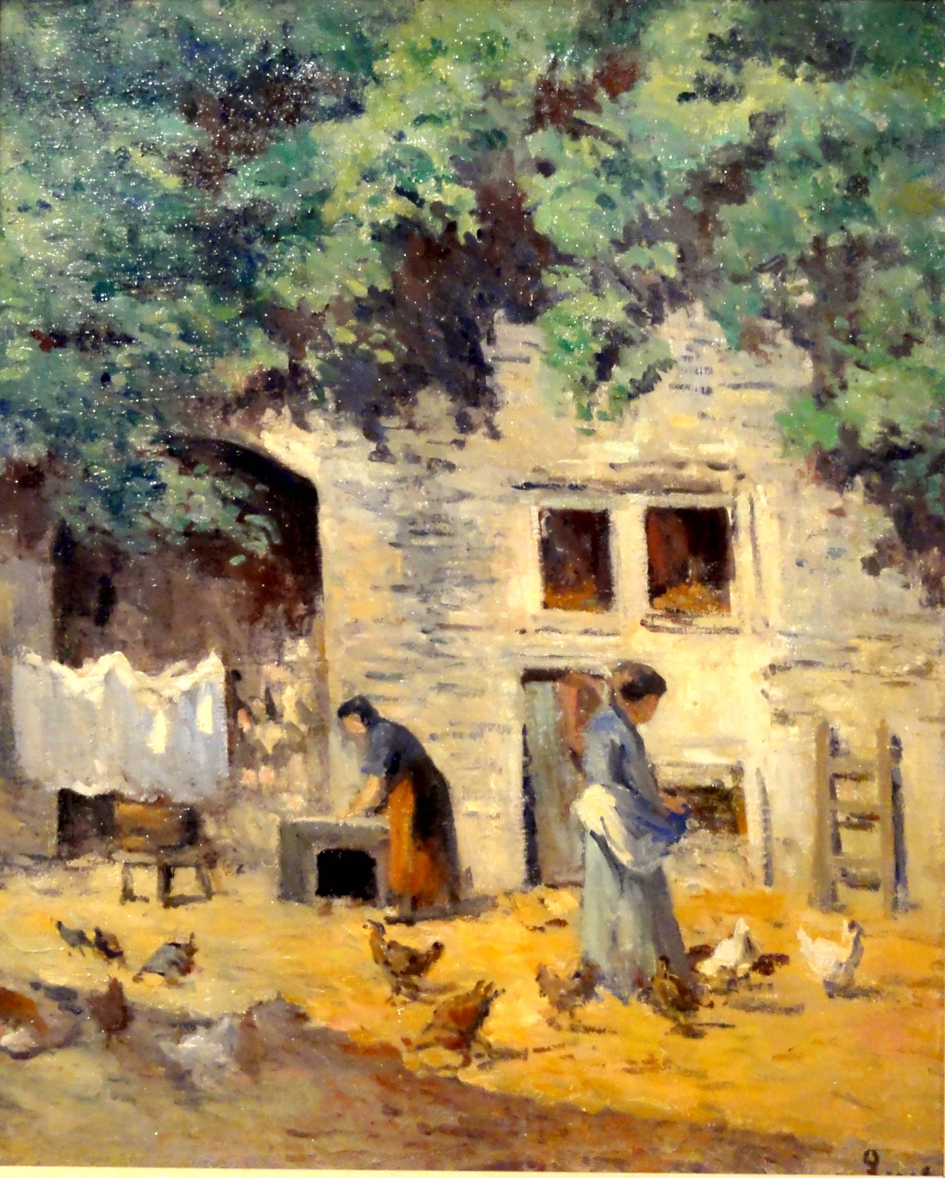 Rolleboise, Cour De Ferme (1918) Maximilien Luce tablo - Dekolata