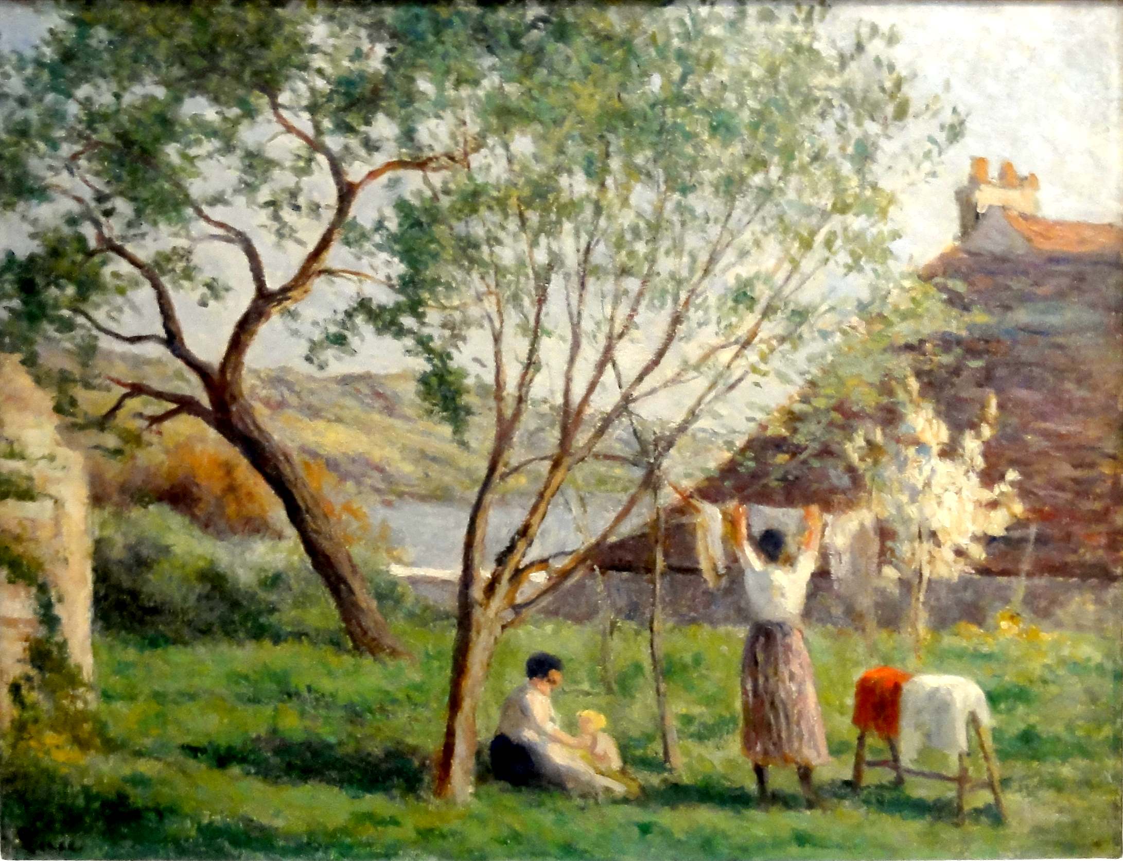 Rolleboise, The Spring Garden (1920) Maximilien Luce tablo - Dekolata