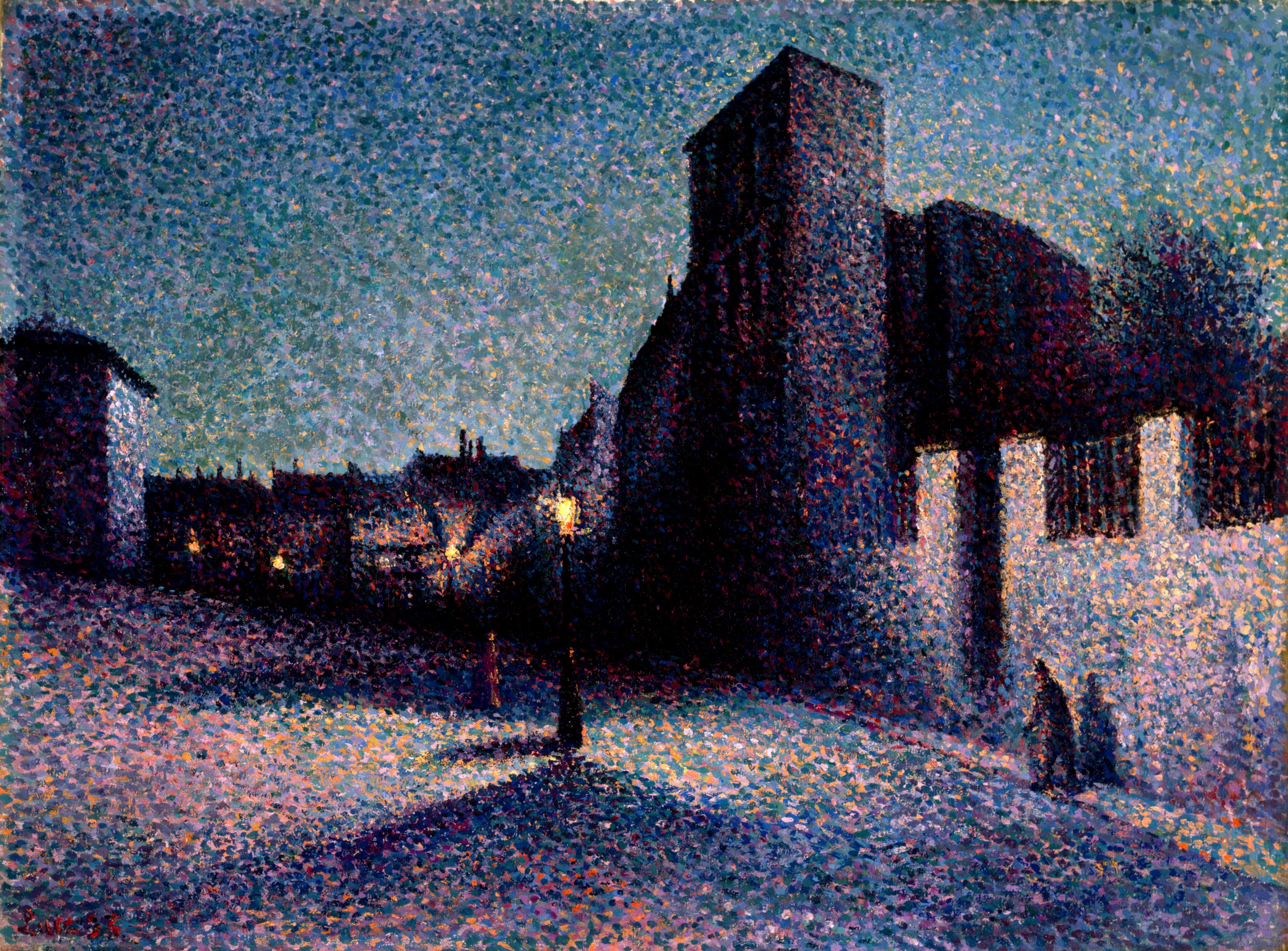 Rue Ravignan, Paris (1893) Maximilien Luce tablo - Dekolata