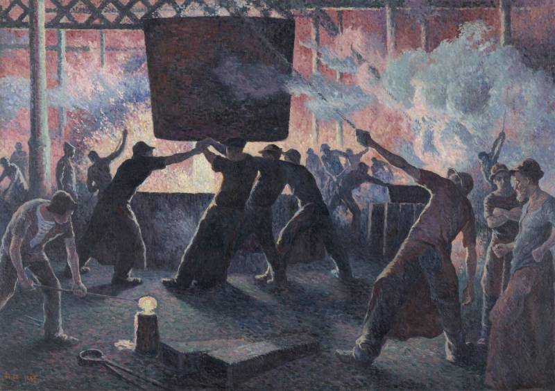The Iron Foundry (1899) Maximilien Luce tablo - Dekolata