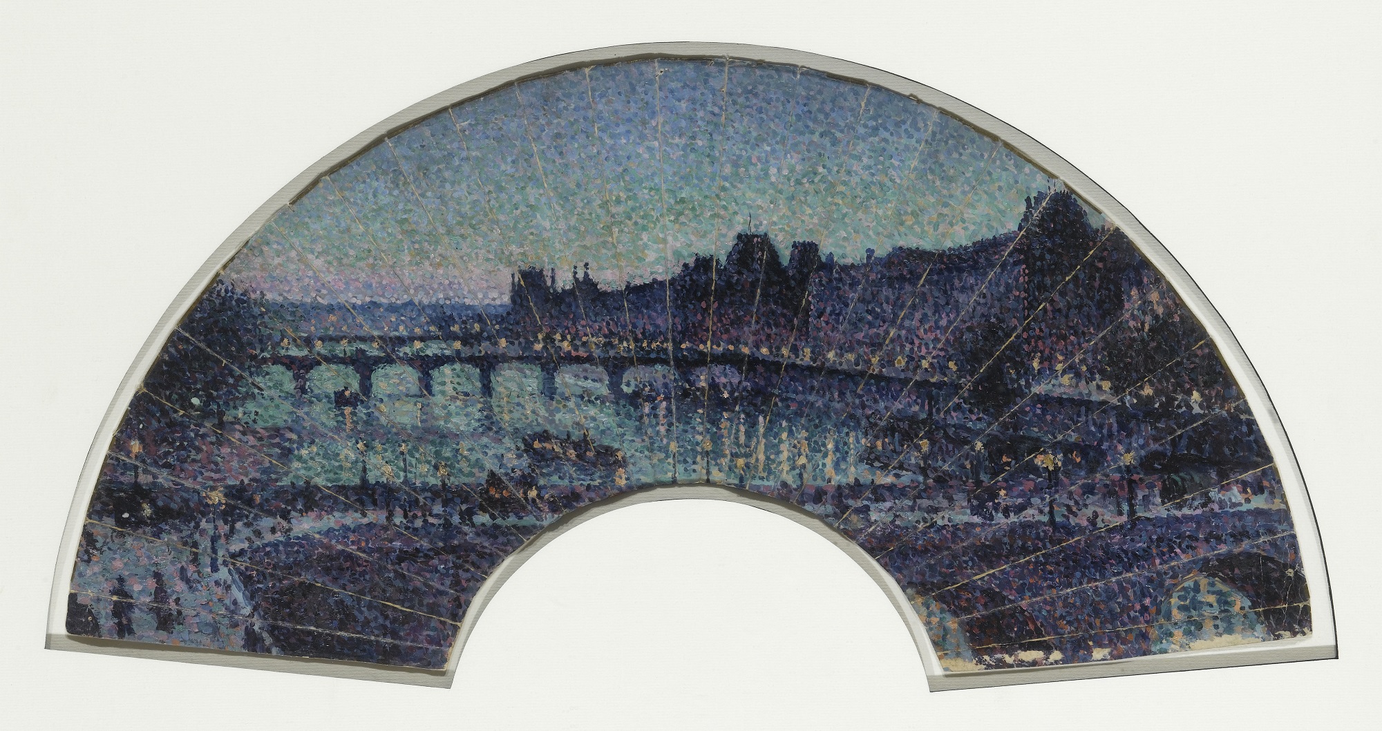 The Louvre and the Pont Neuf, at night (1892) Maximilien Luce tablo - Dekolata