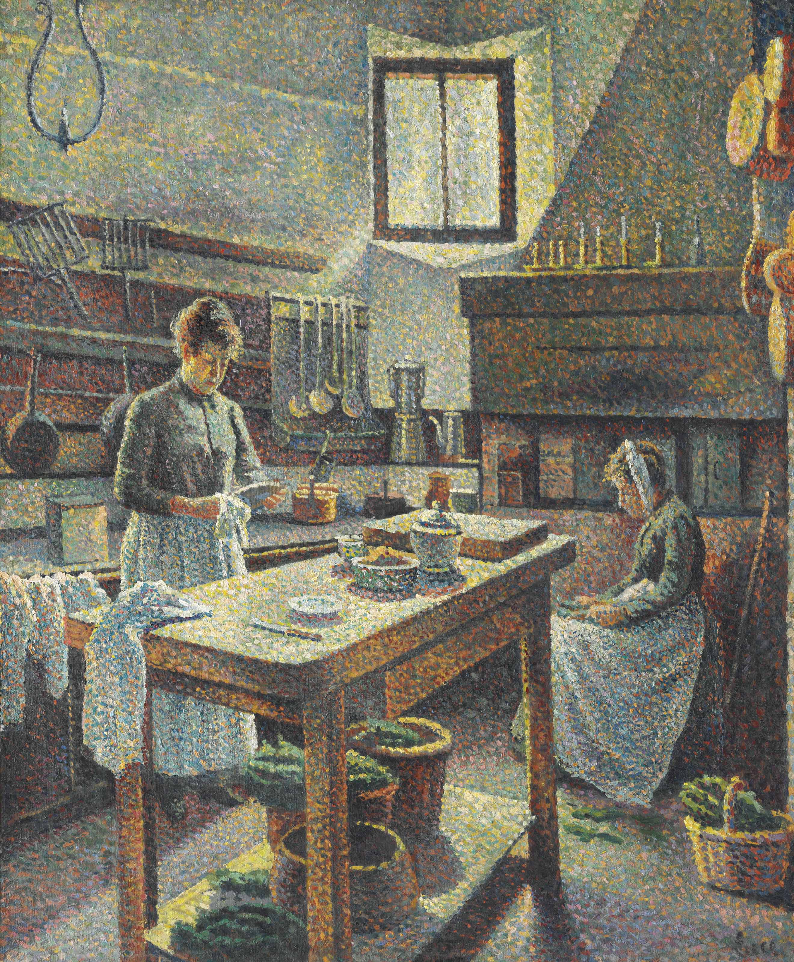 Une Cuisine (1889) Maximilien Luce tablo - Dekolata