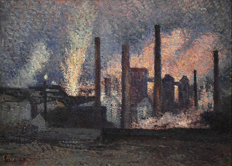Usines près de Charleroi (1897) Maximilien Luce tablo - Dekolata