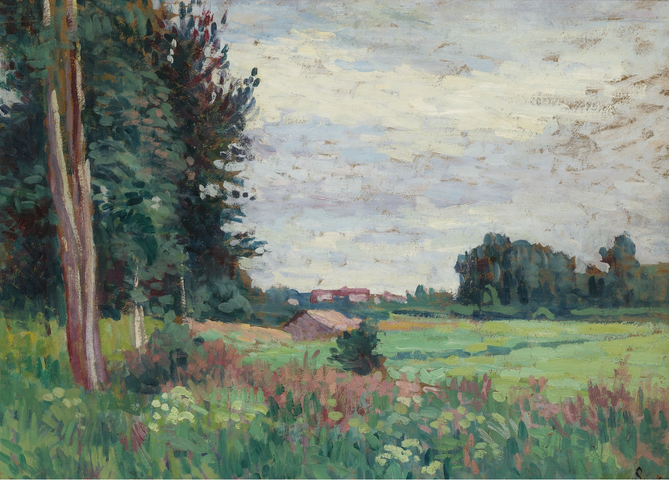 View Of Méréville Maximilien Luce tablo - Dekolata