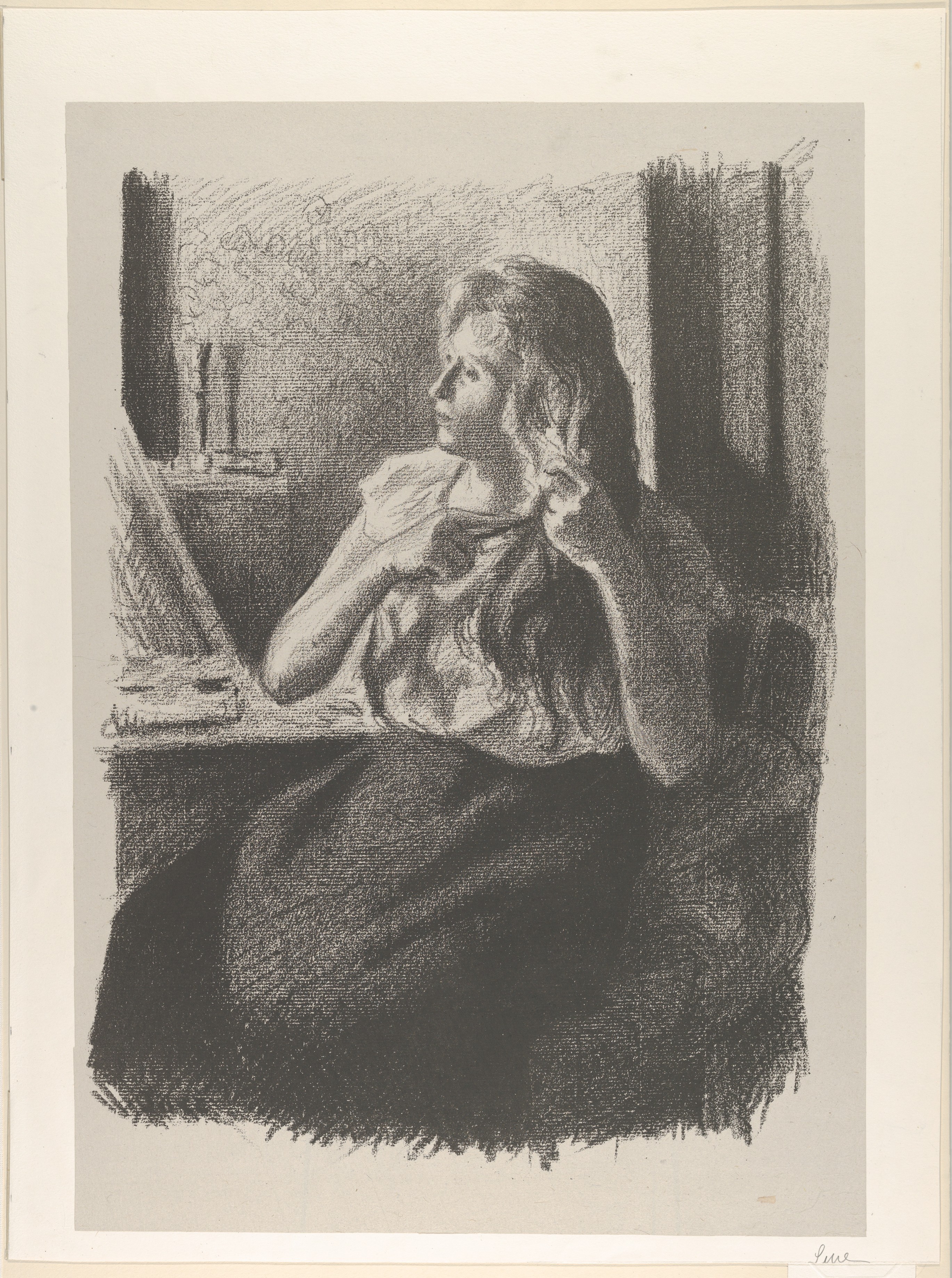 Woman Combing Her Hair – Maximilien Luce Tablo