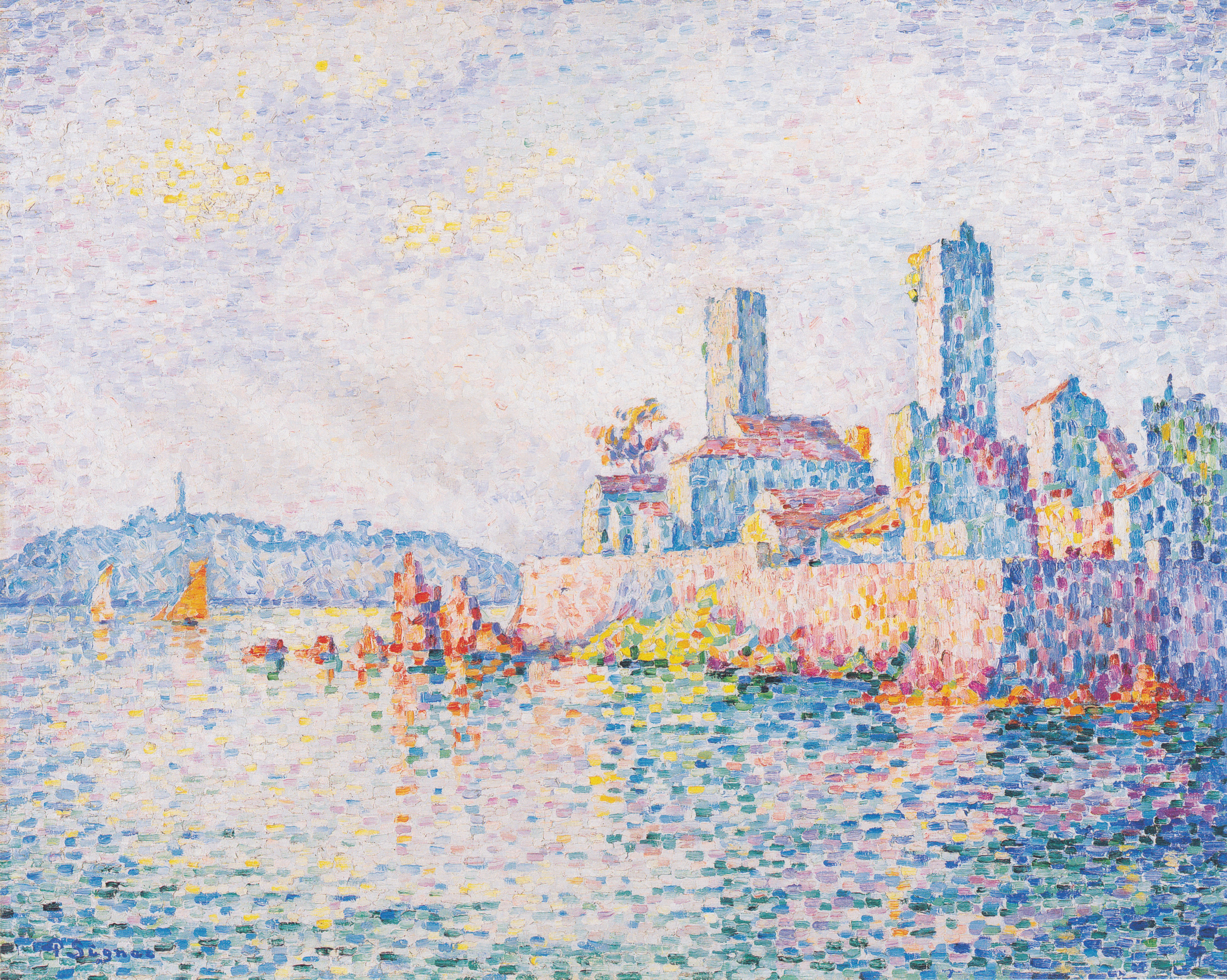 Antibes, the towers (1911) Paul Signac tablo - Dekolata