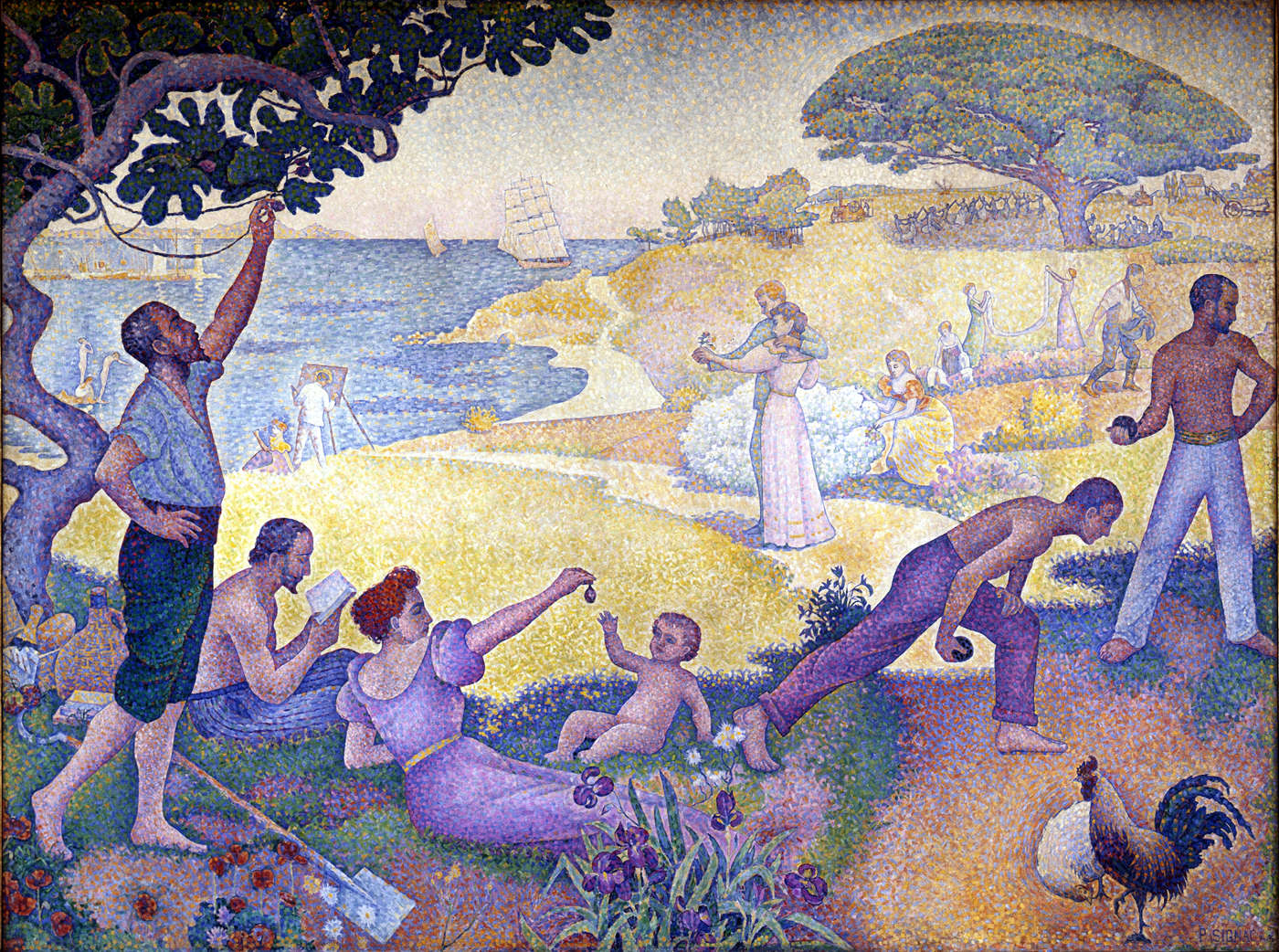 Au temps d'harmonie (L’âge d’or n’est pas dans le passé, il est dans l’avenir) (1893) Paul Signac tablo - Dekolata