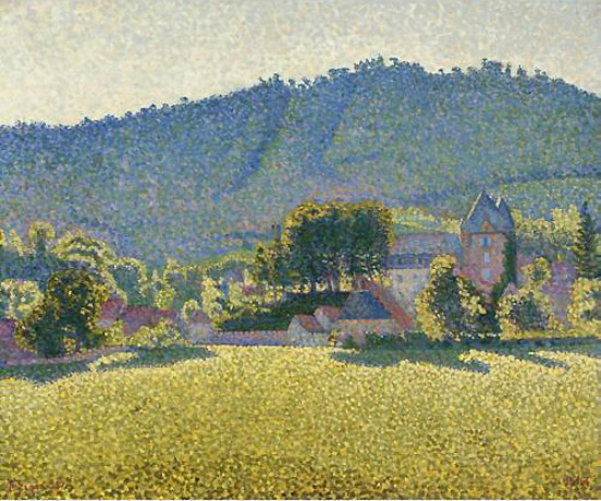 Comblat and the valley of the Cere (1887) Paul Signac tablo - Dekolata