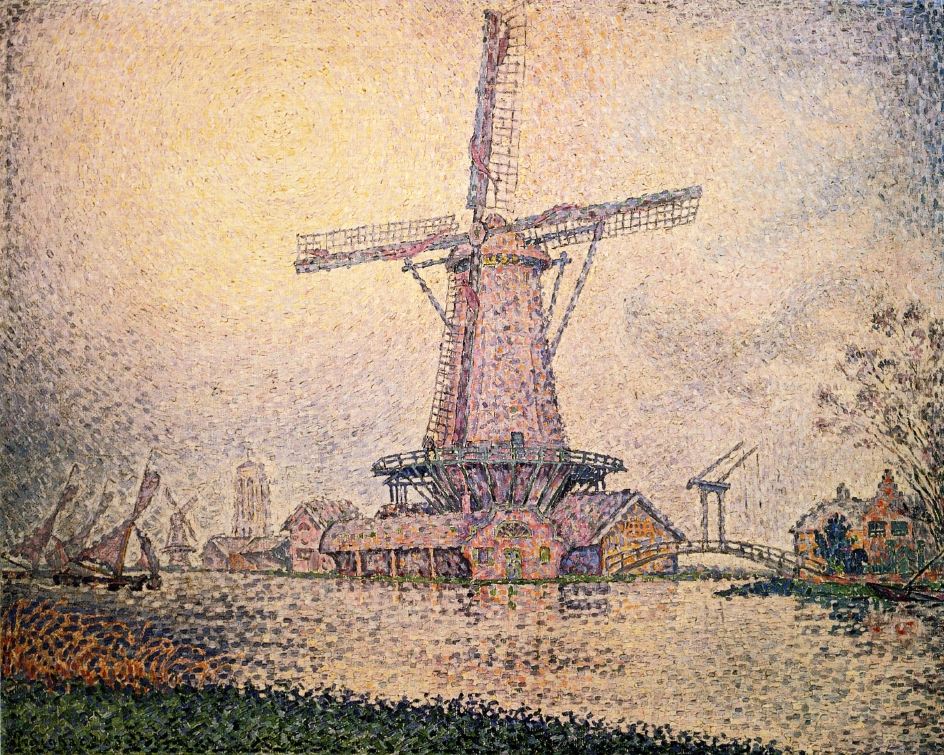 Dutch Mill at Edam (1898) Paul Signac tablo - Dekolata