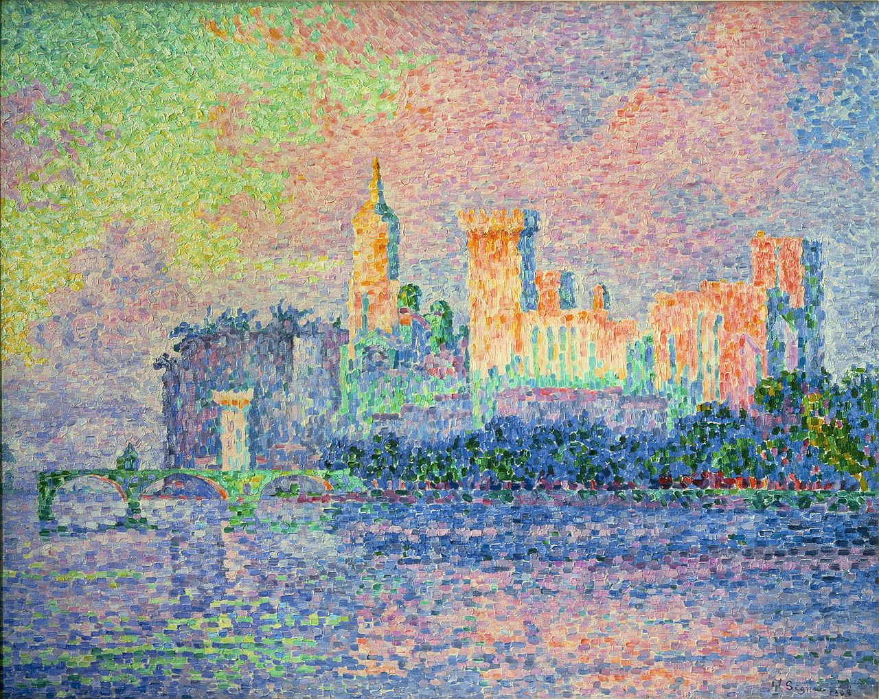 Le Château des Papes (1909) – Paul Signac Tablo