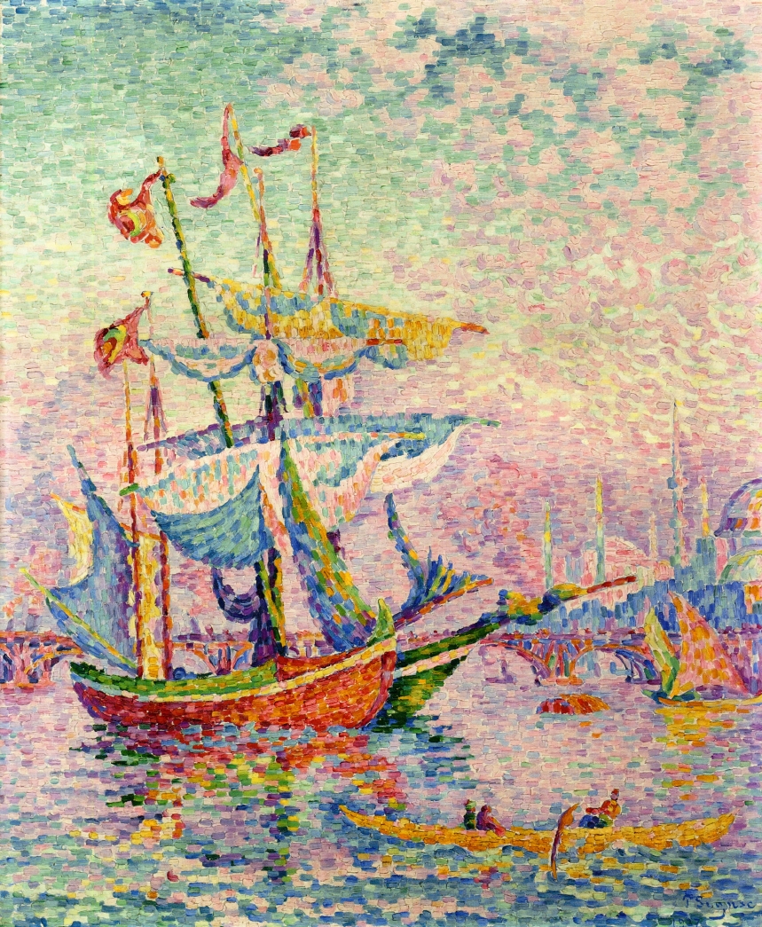 Le Corne d'Or, Le Pont (1907) Paul Signac tablo - Dekolata