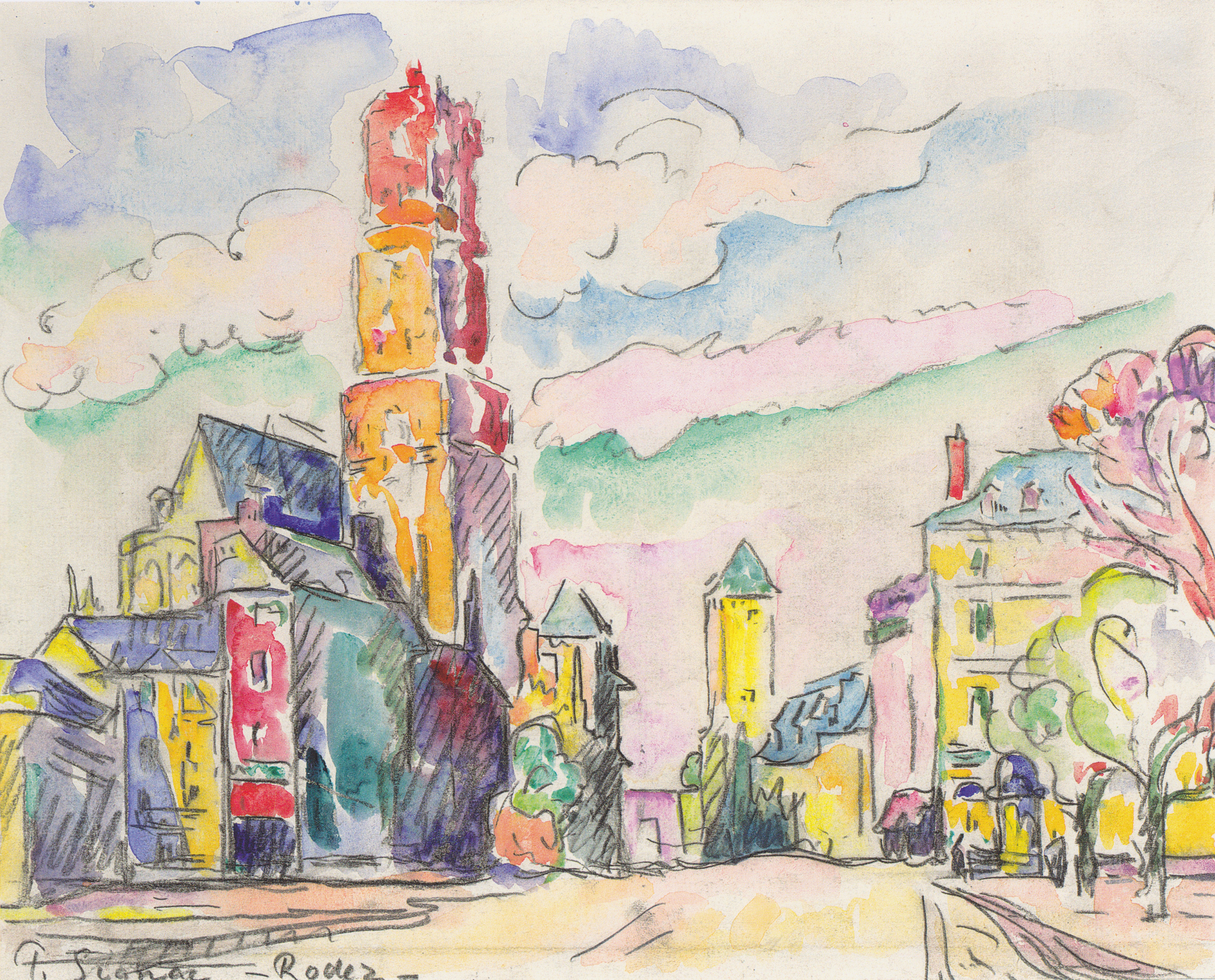 Rodez (1923) Paul Signac tablo - Dekolata