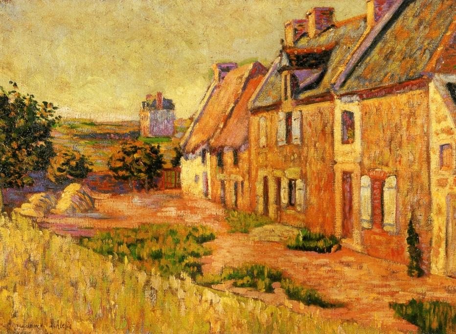 Saint Briac, Courtyard of the Ville Hue (1885) Paul Signac tablo - Dekolata