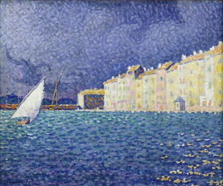Saint Tropez, the storm (1895) Paul Signac tablo - Dekolata