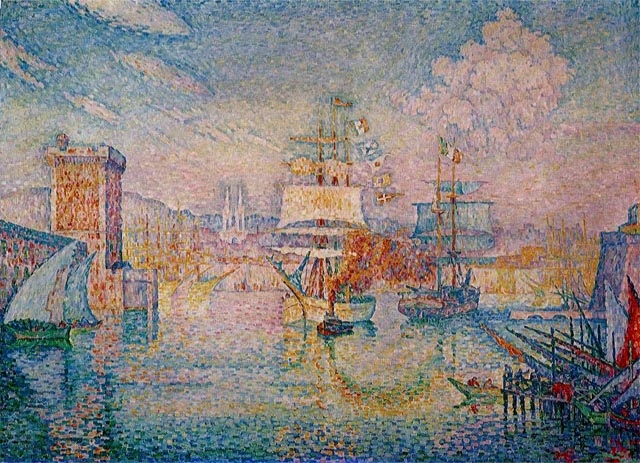 The Entrance to the Port of Marseille Paul Signac tablo - Dekolata