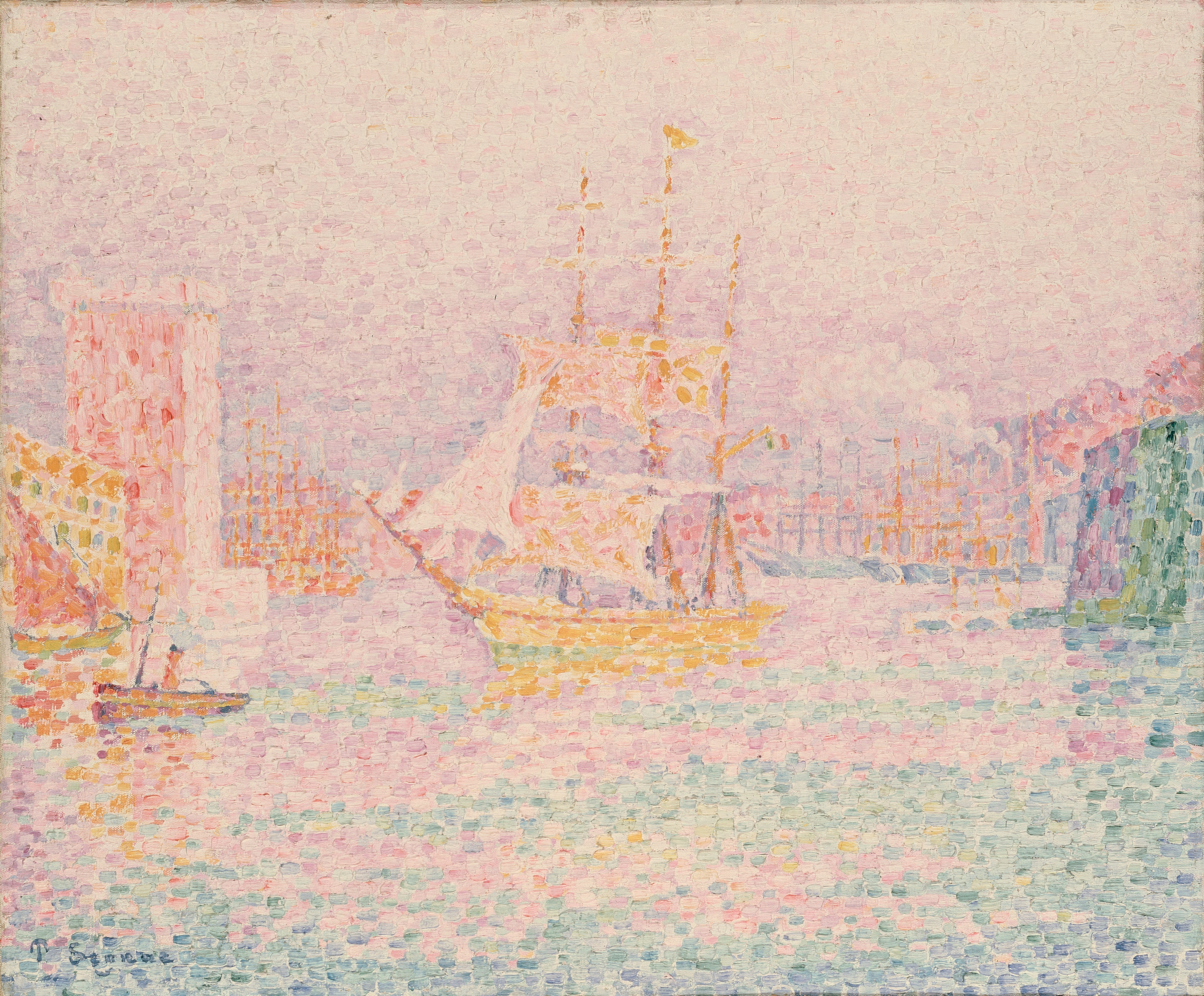 The Harbour at Marseilles (1906) Paul Signac tablo - Dekolata