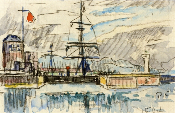 The Jetty (1930) Paul Signac tablo - Dekolata