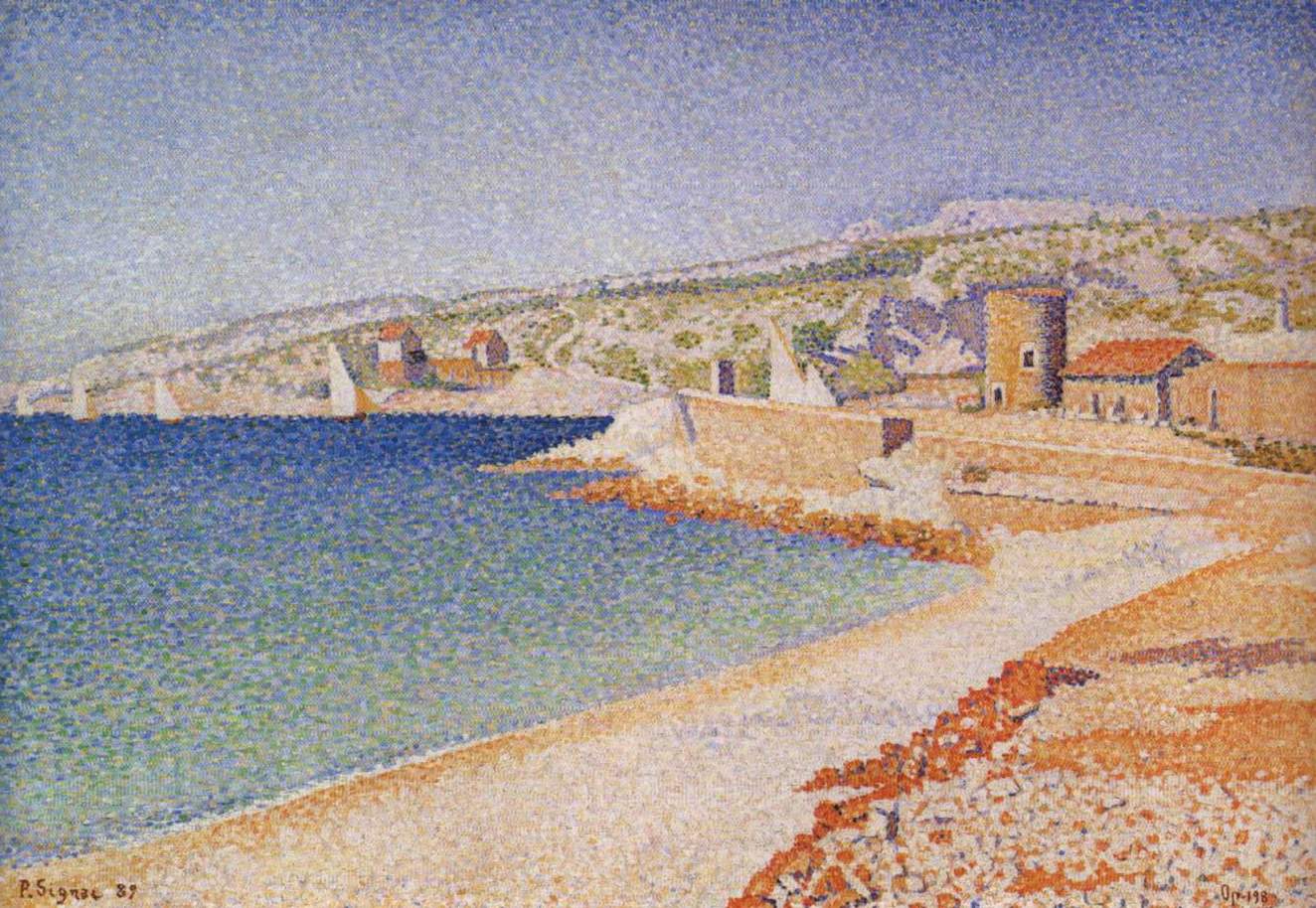 The Jetty at Cassis (1889) Paul Signac tablo - Dekolata