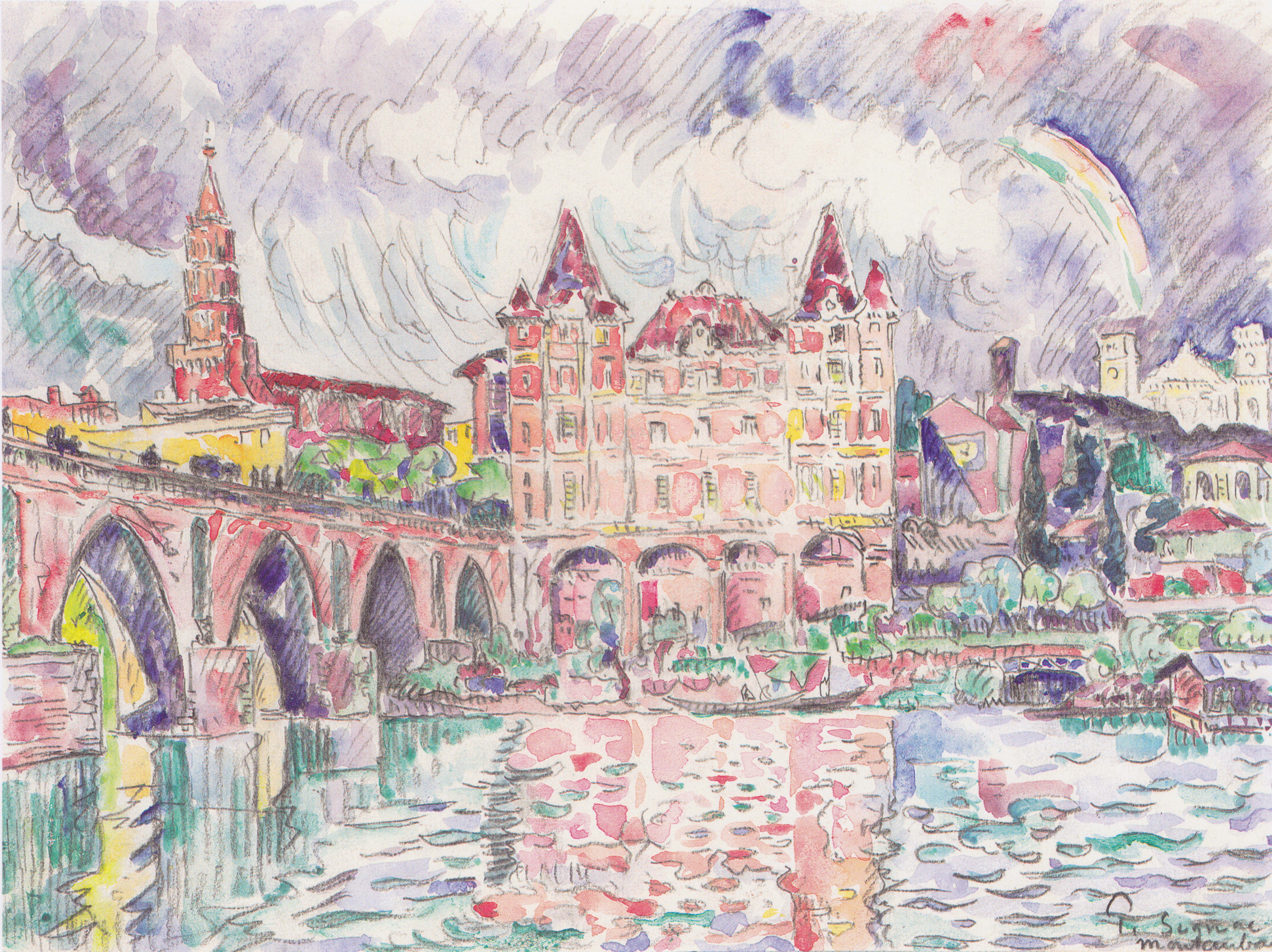 The Look at Montauban in rain (1922) Paul Signac tablo - Dekolata
