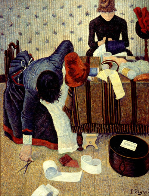 The Milliner (1885) Paul Signac tablo - Dekolata