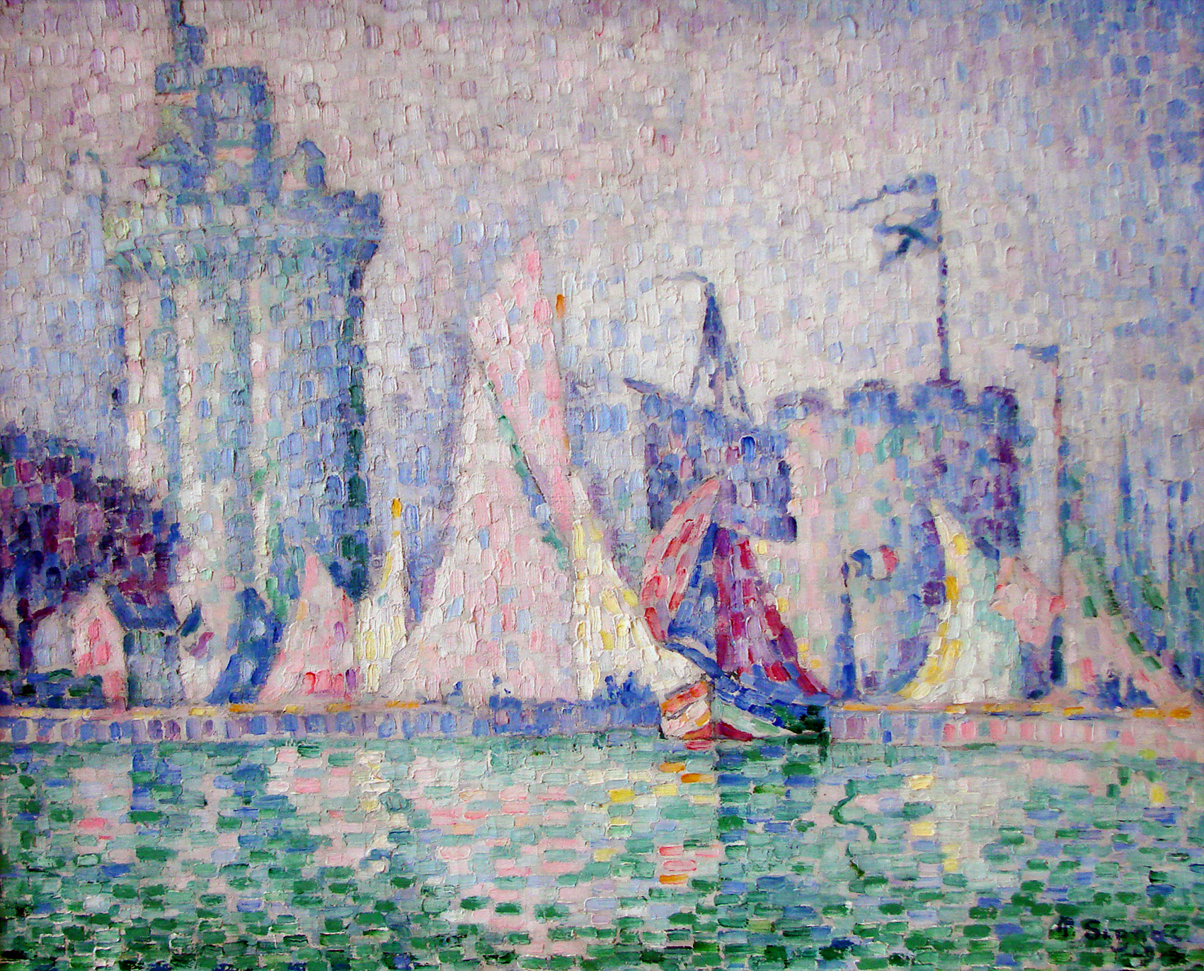 The Port of La Rochelle (1915) Paul Signac tablo - Dekolata