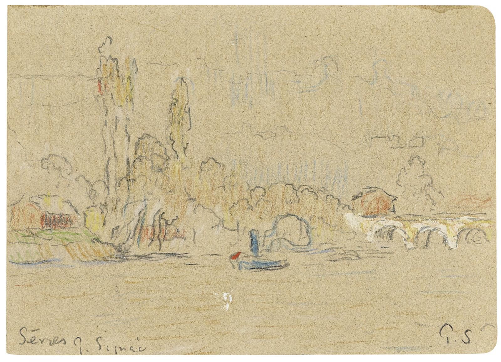The Seine near Sevres Paul Signac tablo - Dekolata