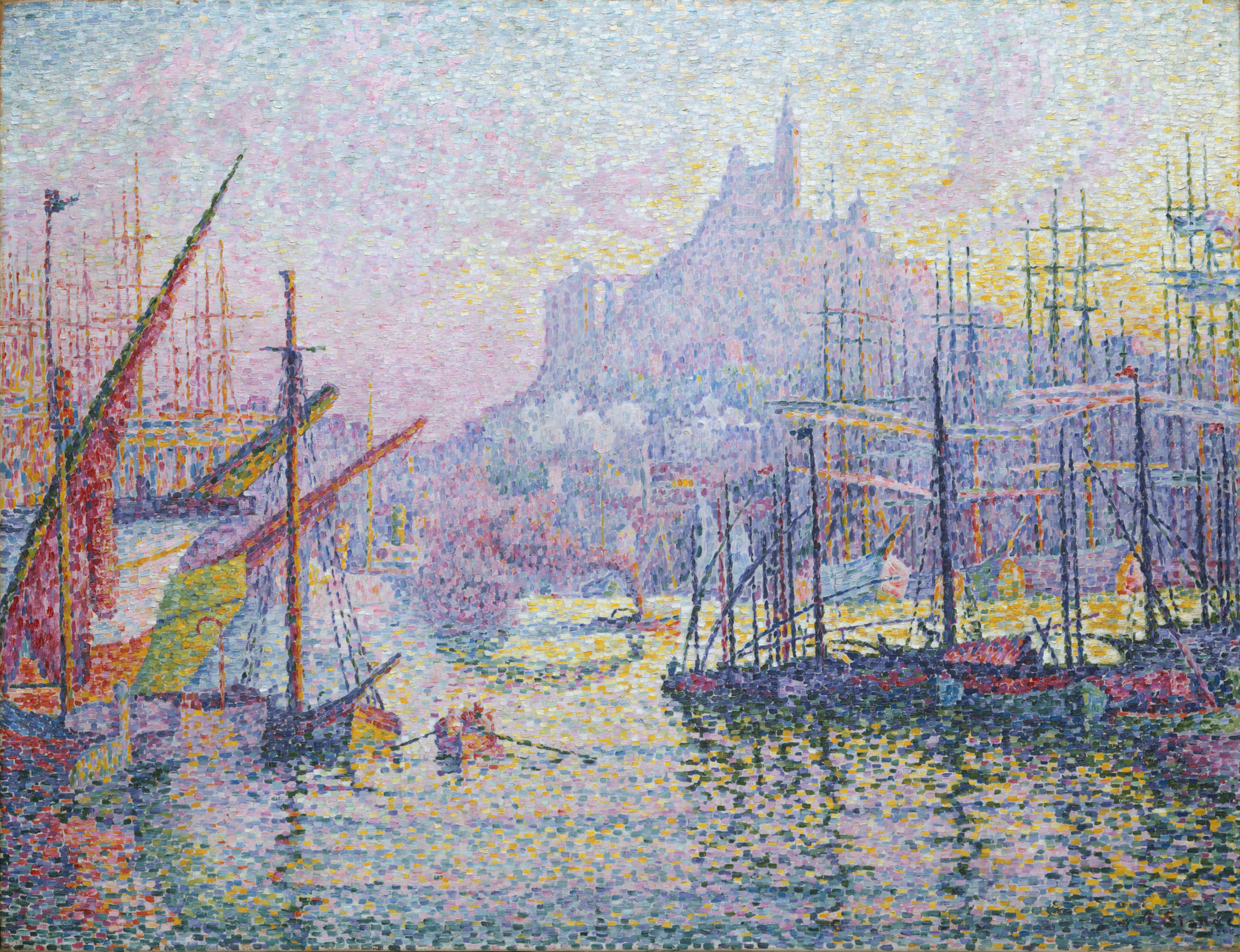 View of the Port of Marseilles Paul Signac tablo - Dekolata