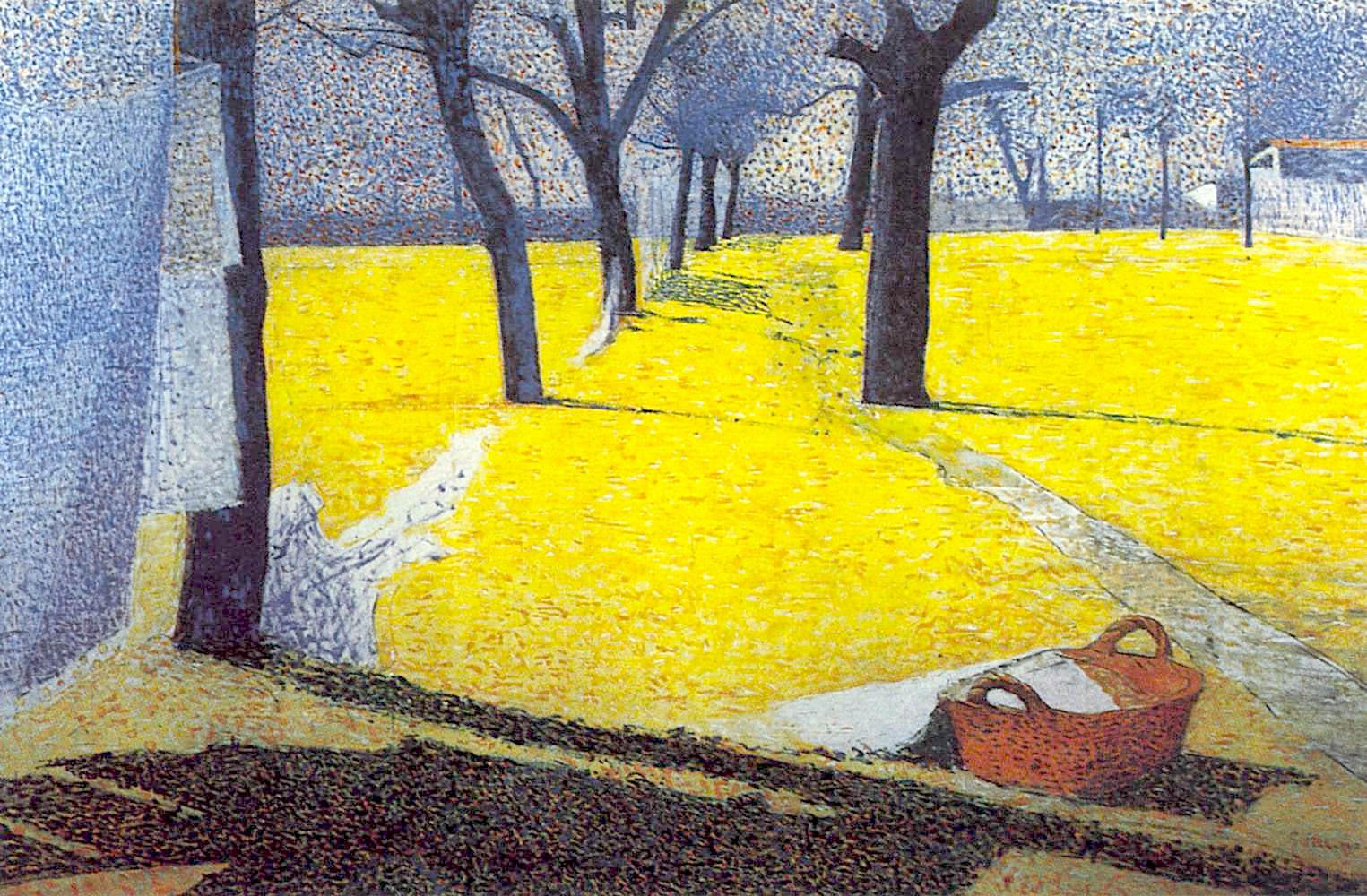 Cloths in the sun (1894) – Giuseppe Pellizza da Volpedo Tablo