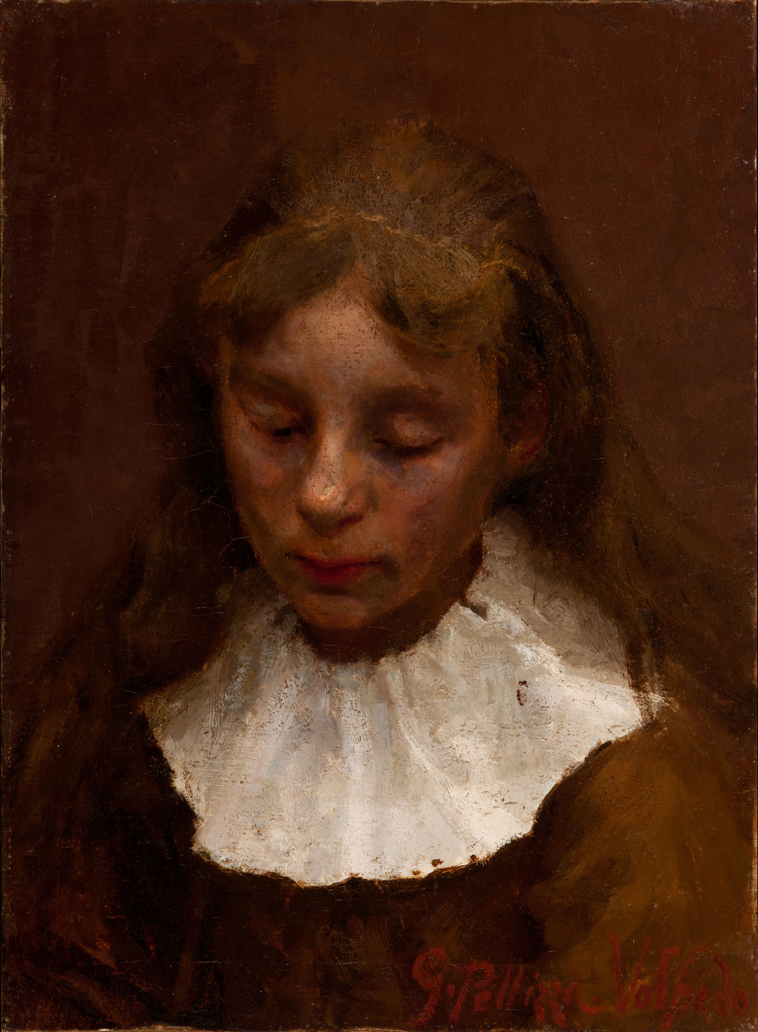 Head of a Woman (Palmina) (1887) Giuseppe Pellizza da Volpedo tablo - Dekolata