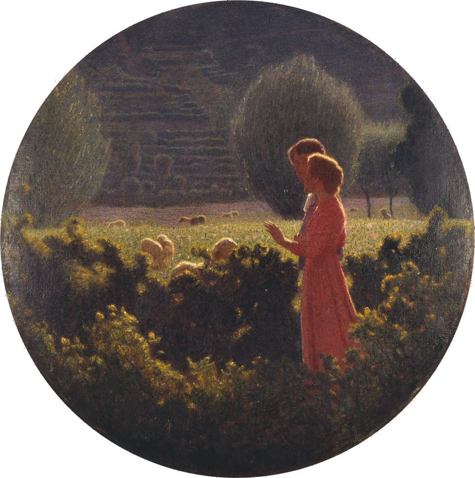 Loving walk (1901) Giuseppe Pellizza da Volpedo tablo - Dekolata