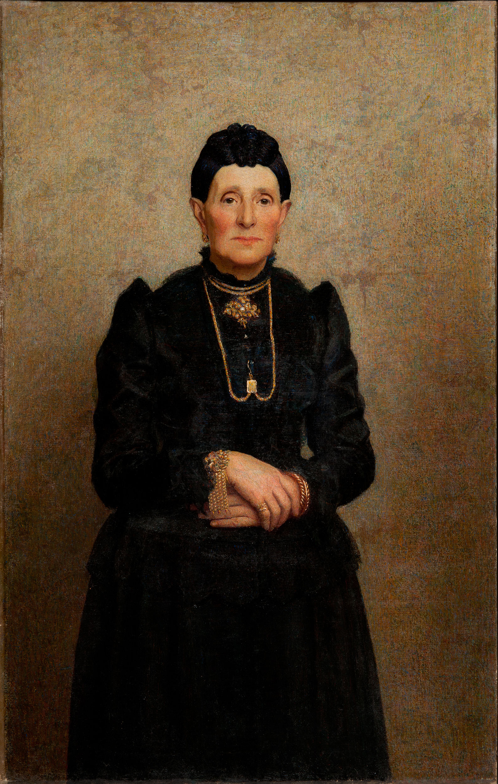 Portrait of Mrs. Sofia Abbiati Cocco (1895) – Giuseppe Pellizza da Volpedo Tablo