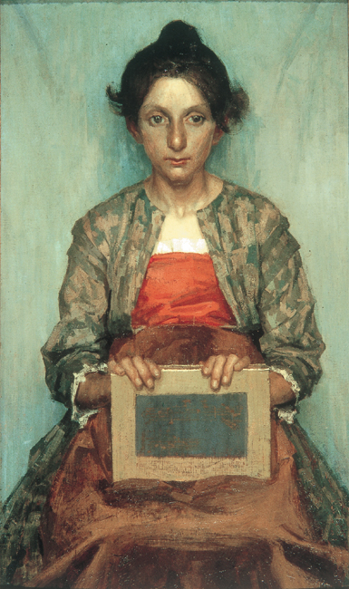 Portrait of a Young Woman (Incipient Maternity) (1891) Giuseppe Pellizza da Volpedo tablo - Dekolata