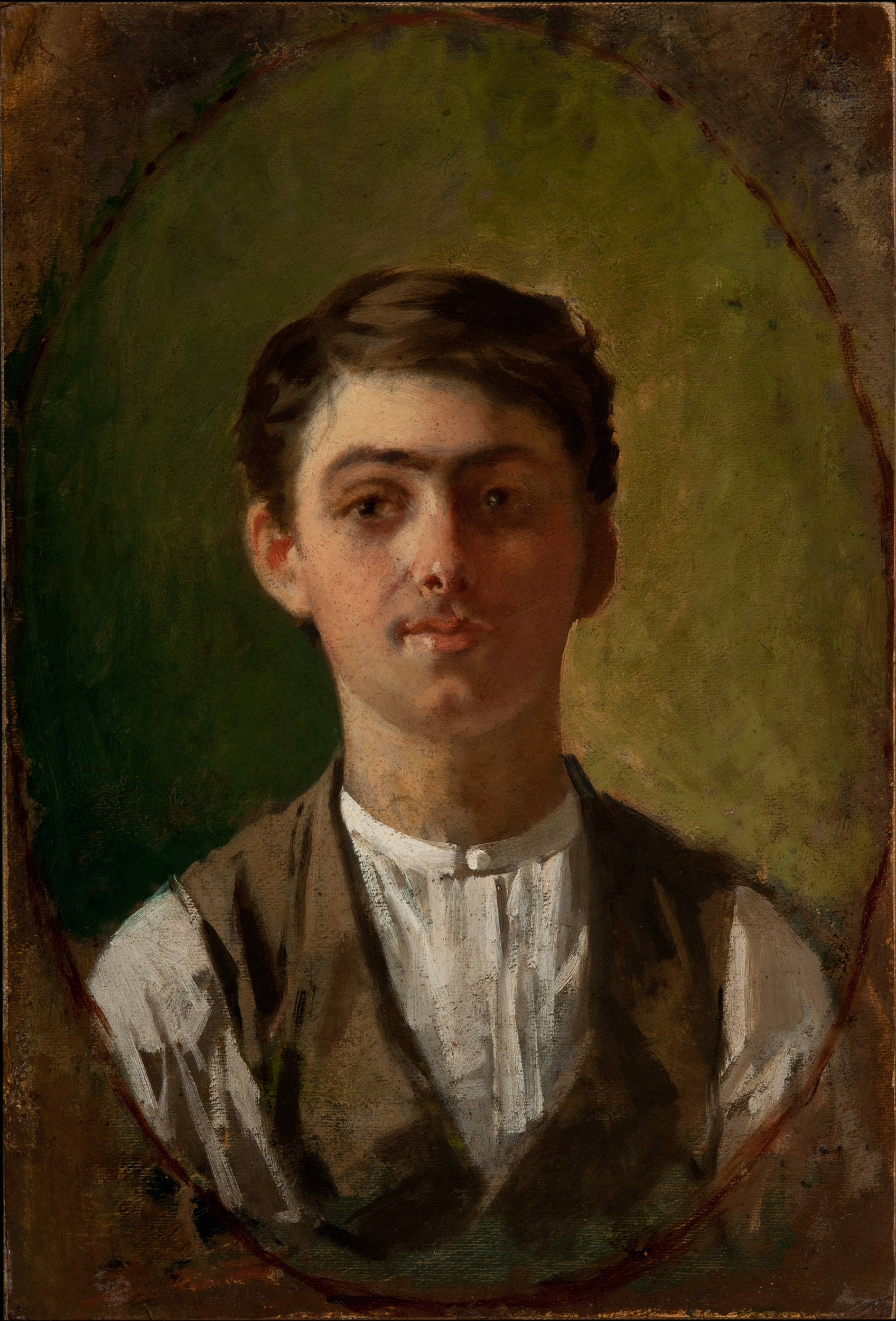 Self portrait (1885) Giuseppe Pellizza da Volpedo tablo - Dekolata