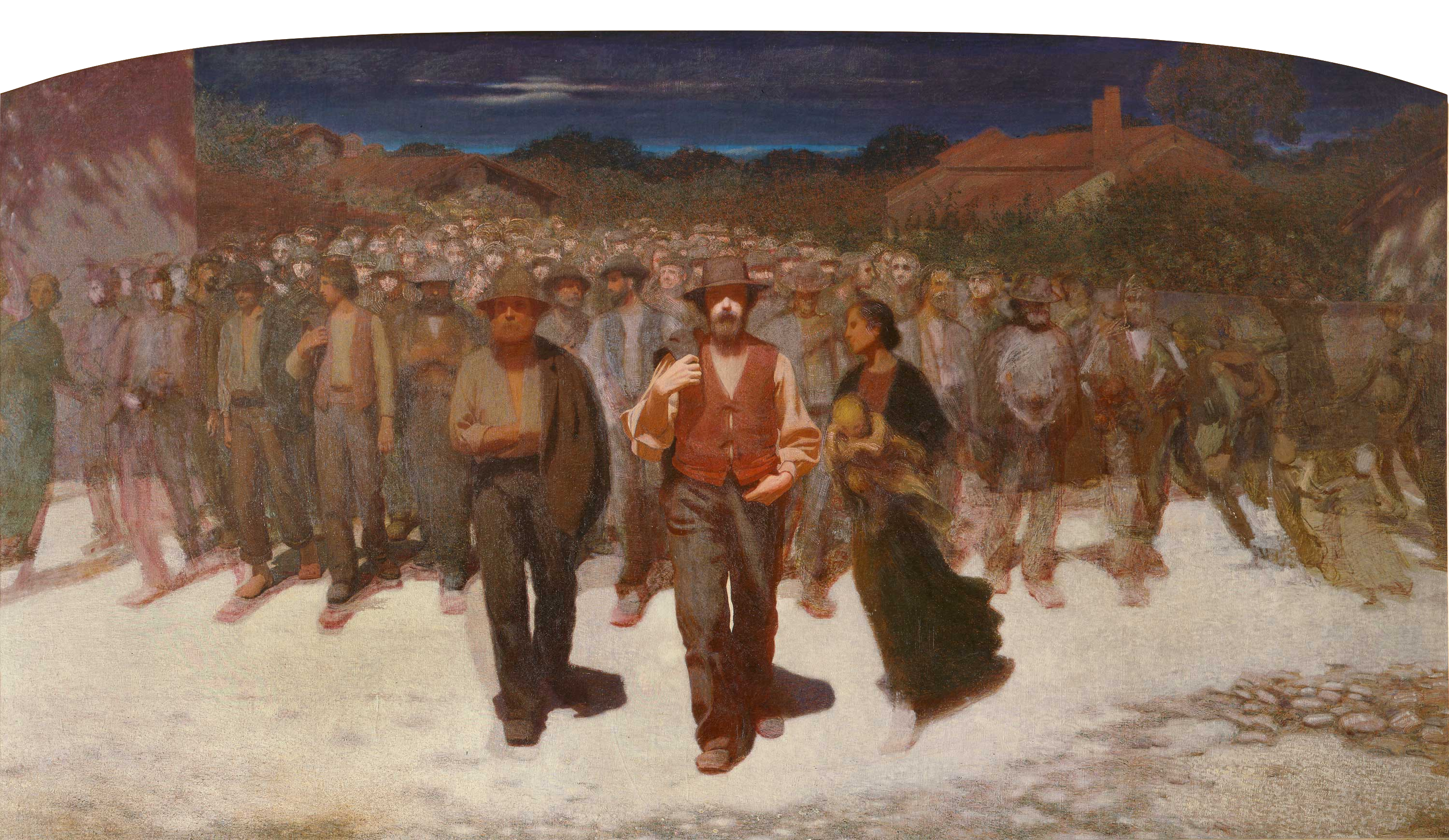 Stream of people (1895) Giuseppe Pellizza da Volpedo tablo - Dekolata
