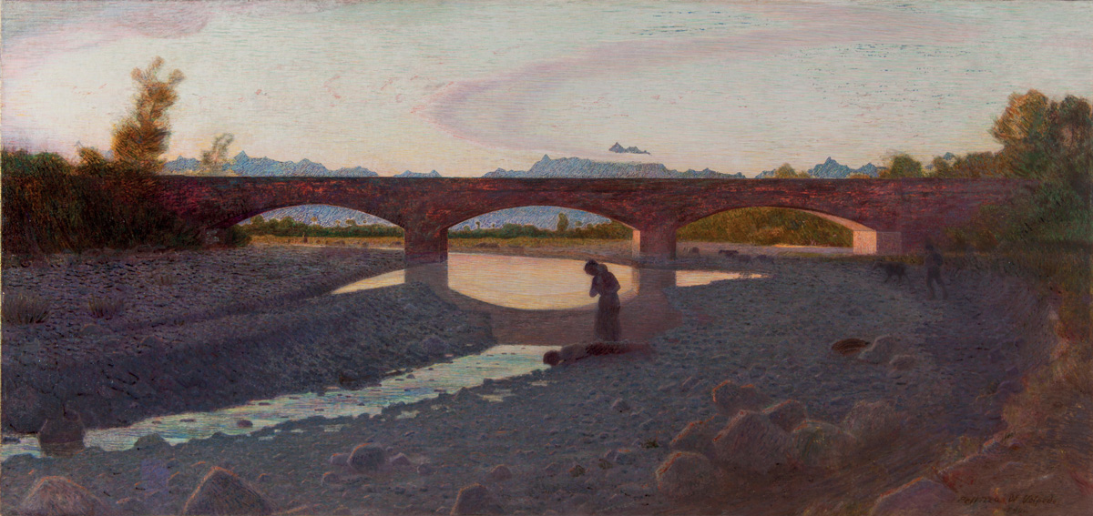 The bridge (1904) Giuseppe Pellizza da Volpedo tablo - Dekolata