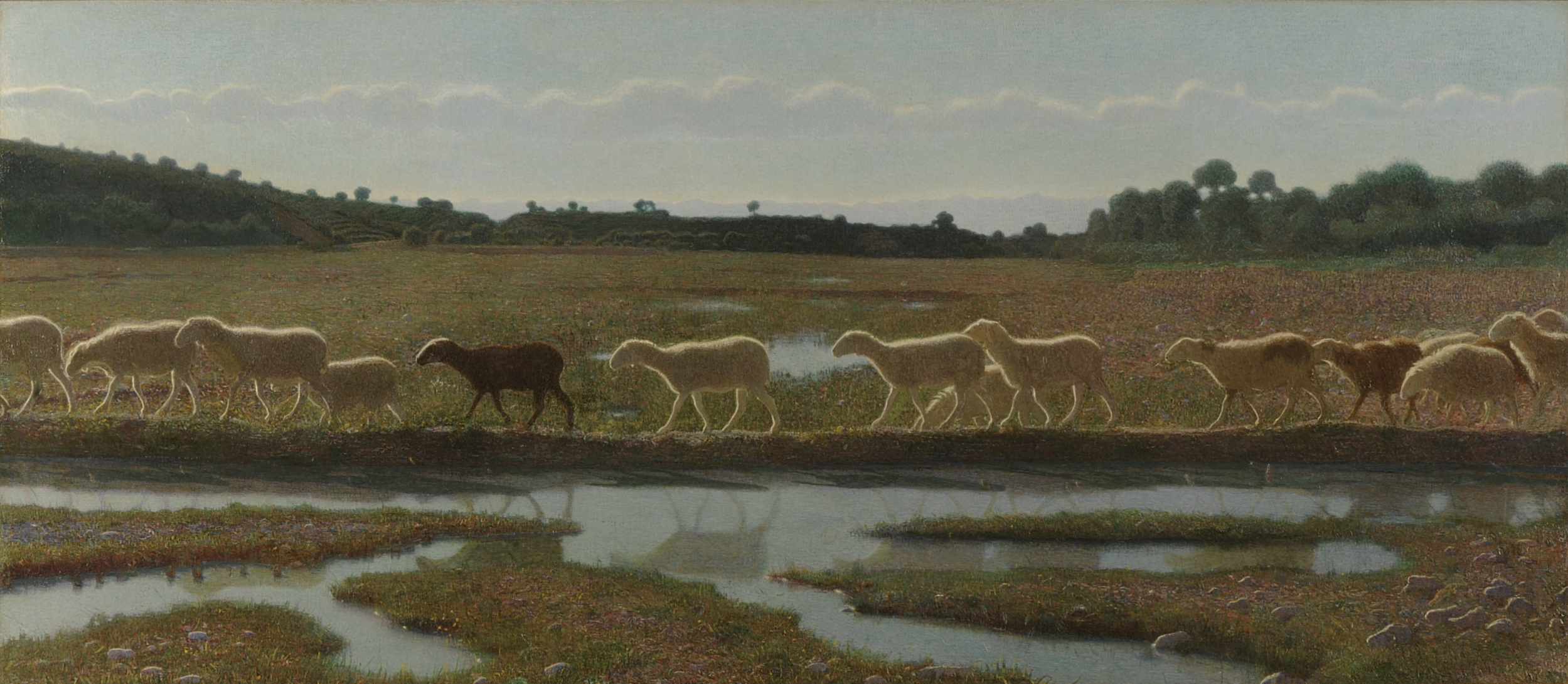 The mirror of life (And what one does, and the others do) (1895) Giuseppe Pellizza da Volpedo tablo - Dekolata