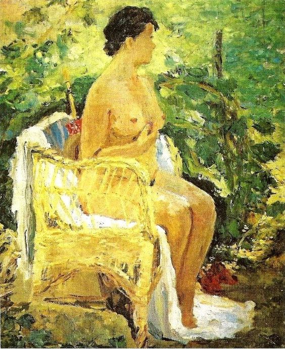 Art model (1939) Sattar Bahlulzade tablo - Dekolata