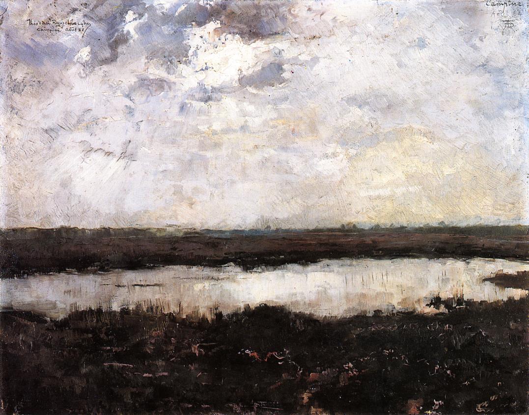 A Pond in Campine (1884) Théo van Rysselberghe tablo - Dekolata