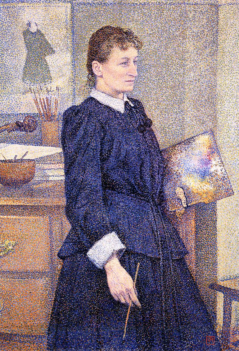 Anna Boch in Her Studio (1893) Théo van Rysselberghe tablo - Dekolata