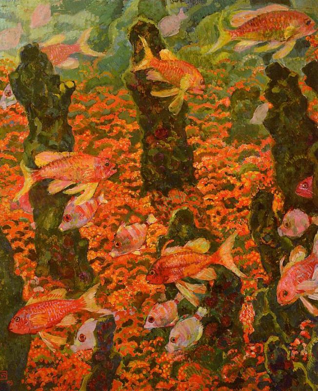 Aquarium (1909) – Théo van Rysselberghe Tablo